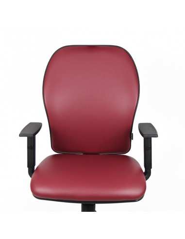 Poltrona con schienale tappezzato senza poggiatesta e braccioli regolabili struttura colore nero Julia