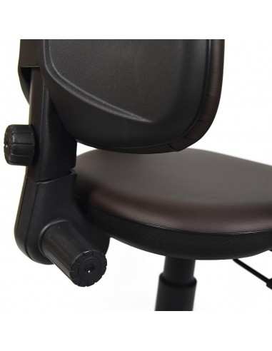 Poltrona operativa alta con braccioli struttura nera Alicia