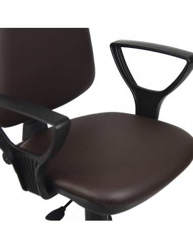 Poltrona operativa alta con braccioli struttura nera Alicia