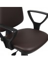 Poltrona operativa alta con braccioli struttura nera Alicia