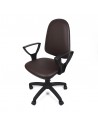 Poltrona operativa alta con braccioli struttura nera Alicia