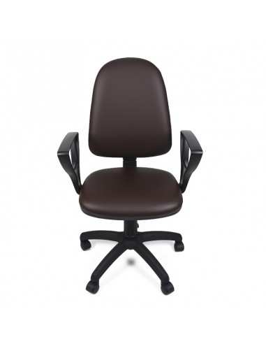 Poltrona operativa alta con braccioli struttura nera Alicia