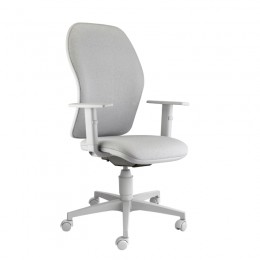 Poltrona schienale tappezzato senza poggiatesta e braccioli regolabili struttura colore grigio Julia Grey