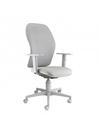 Poltrona schienale tappezzato senza poggiatesta e braccioli regolabili struttura colore grigio Julia Grey