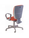 Poltrona operativa senza poggiatesta con braccioli schienale alto struttura colore grigio Mary Grey