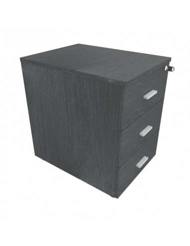 Ufficio completo composto da scrivania, appendice, consolle base con sopralzo e cassettiera Kamos