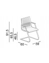 Poltrona direzionale ospite schienale medio Nulite