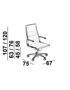 Poltrona direzionale con schienale alto Taylord