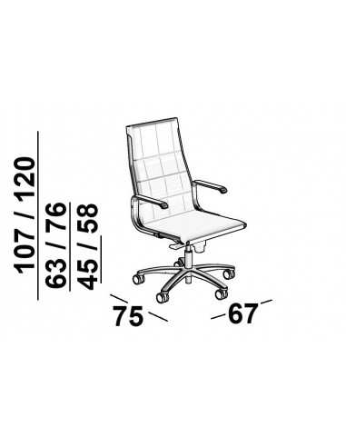 Poltrona direzionale con schienale alto Taylord